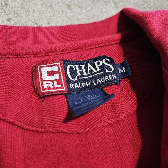 Vintage Chaps Ralph Lauren Vibrant Red Polo Shirt - Picture 3 of 5